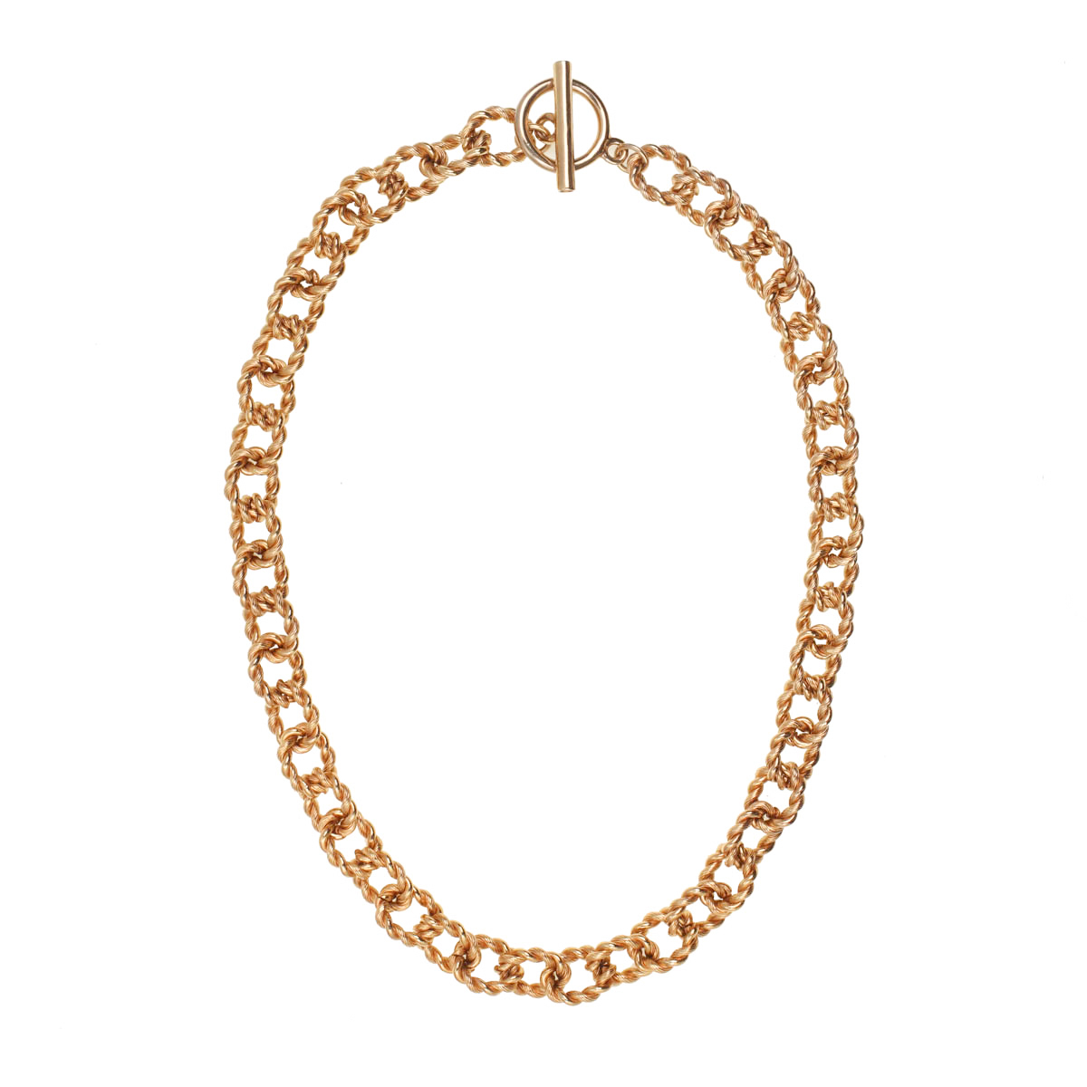 Long Gold Mixed Textured Round Chain – Carolyne Roehm
