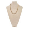 Long Gold Mixed Textured Round Chain - Image 4