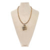 Long Gold Mixed Textured Round Chain - Image 3