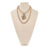 Long Gold Mixed Textured Round Chain - Image 6