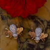 Crystal Bee Button Earring