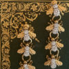 4 Drop Crystal Bee Earring
