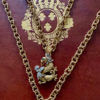 Long Gold Mixed Textured Round Chain